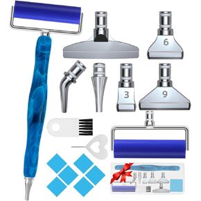 Metal Thread Tips Diamond Art pens 17 PCS, Diamond Painting Pen Kits Upgraded Stainless Steel Pen Tips No Loosen, Diamond Painting Accessories Tools