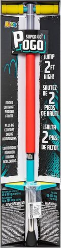 أليكس: عصا سوبر جو بوجو - رمادي، أحمر، أزرق - لعبة القفز والتوازن في الهواء الطلق، إطار مبطن، مقابض ناعمة، ترتد حتى 2 بوصة، للأطفال من 88 إلى 154 رطلاً، للأعمار من 9 سنوات فما فوق in Kuwait