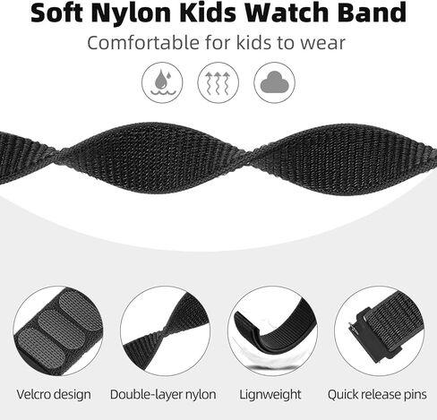 Nylon Bands Compatible with Amigo Jr Watch, Hook & Loop Design Easy for Kids to Put On & Off, Soft Breathable Strap Kids Boys Girls in Saudi Arabia