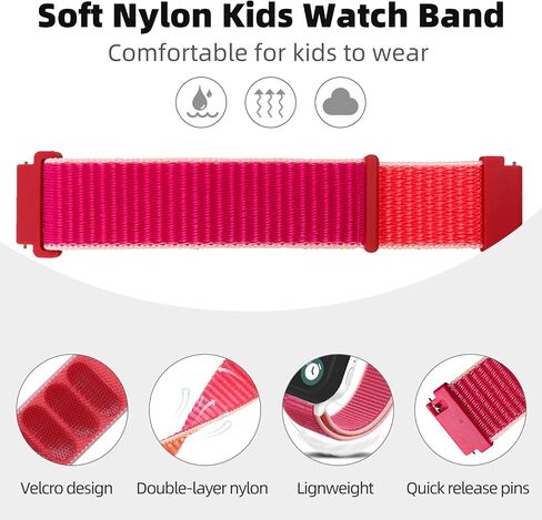 Nylon Bands Compatible with Amigo Jr Watch, Hook & Loop Design Easy for Kids to Put On & Off, Soft Breathable Strap Kids Boys Girls in Saudi Arabia