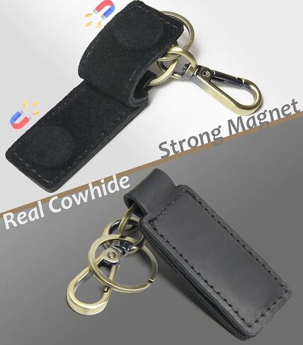 Genuine Leather Magnetic Money Clip with Car Keychain, Cash Card Holder, Slim Leather Money Clip for Men and Women in Kuwait