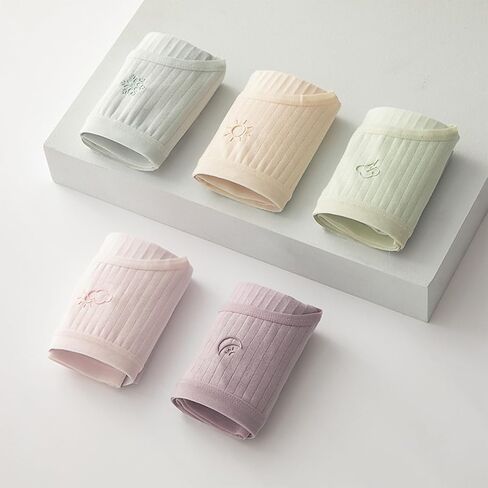Girls Underwear Organic Cotton Cute Little Girls Panties Comfort Breathable Kids Hipster Briefs Pack of 10 in Saudi Arabia