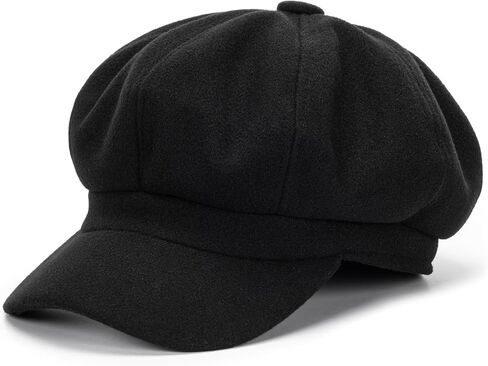 Pageboy Hat for Women Wool Felt Newsboy Caps Vintage 8 Panels Beret Plaid Cabbie Bakerboy Hats Captain Cap Hat S/M in Saudi Arabia