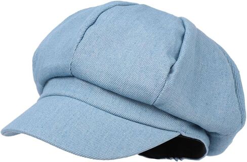 Women’s Denim Newsboy Cap Visor Beret Hat Cabbie Cap in Saudi Arabia