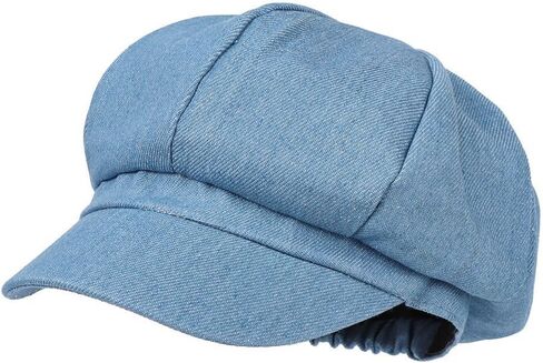 Women’s Denim Newsboy Cap Visor Beret Hat Cabbie Cap in Saudi Arabia