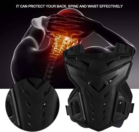 Motorcycle Armor Vest Motorcycle Riding Chest Back Spine Protector Armor Motocross Off-Road Racing Vest Cycling Body Guard Men's Motorcycle Chest Protector for Biking Skiing Cross-Country in Saudi Arabia