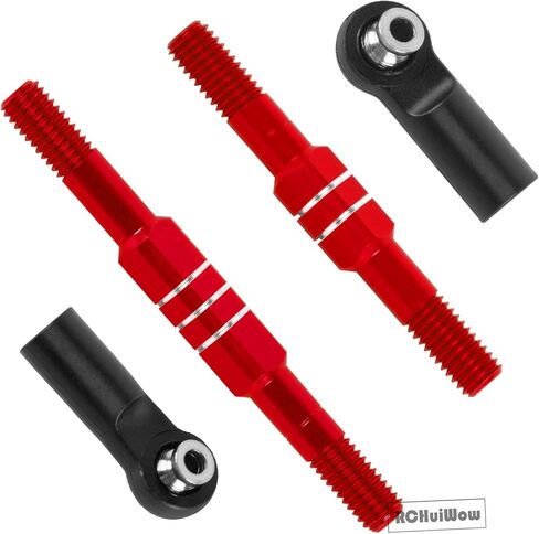 RC الألومنيوم Turnbuckles Camber Links ترقيات جزء لـ 1/10 Big Rock V3 3S BLX، 1/8 Typhon 3S BLX، Typhon Mega 550، قضبان ربط سبائك وشدادات قفز، أحمر in Saudi Arabia