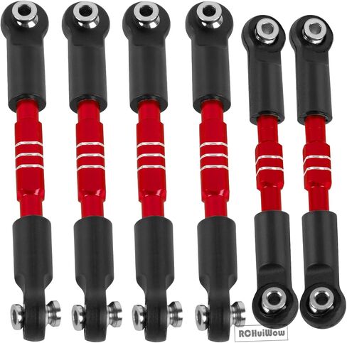 RC الألومنيوم Turnbuckles Camber Links ترقيات جزء لـ 1/10 Big Rock V3 3S BLX، 1/8 Typhon 3S BLX، Typhon Mega 550، قضبان ربط سبائك وشدادات قفز، أحمر in Saudi Arabia