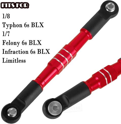 RC الألومنيوم شدادات ربط الحدبة ترقيات جزء ل 1/8 Typhon 6s BLX 1/7 جناية 6s BLX مخالفة لا حدود لها، 7075 سبيكة شدادات وصلات الحدبة ث / 25T ذراع مؤازر، أحمر in Saudi Arabia