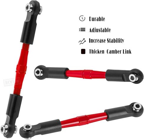 جزء ترقيات وصلات الحدبة من الألومنيوم لـ 1/10 Big Rock V3 3S BLX / 1/8 Typhon 3S BLX/Mega 550، (ليس من أجل Big Rock V1/V2) وصلات شدادات معدنية من سبيكة الحدبة، أحمر in Kuwait