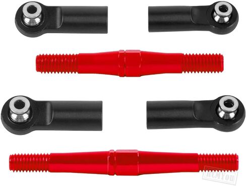 جزء ترقيات وصلات الحدبة من الألومنيوم لـ 1/10 Big Rock V3 3S BLX / 1/8 Typhon 3S BLX/Mega 550، (ليس من أجل Big Rock V1/V2) وصلات شدادات معدنية من سبيكة الحدبة، أحمر in Kuwait