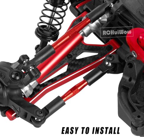 Alloy Aluminium RC Turnbuckles Camber Links Upgrades Part 1/8 Typhon 3S BLX,Typhon Mega 550,for 1/10 Big Rock V3 3S BLX(Only V3),Turnbuckles & Tie Rods Hop-up,6pcs,Red in Kuwait