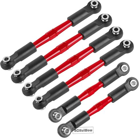 Alloy Aluminium RC Turnbuckles Camber Links Upgrades Part 1/8 Typhon 3S BLX,Typhon Mega 550,for 1/10 Big Rock V3 3S BLX(Only V3),Turnbuckles & Tie Rods Hop-up,6pcs,Red in Kuwait