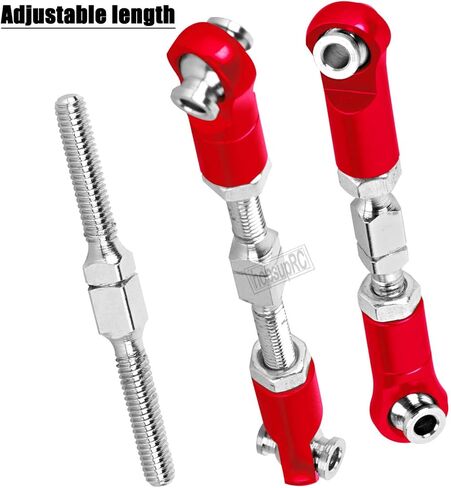 RC Upgrade Parts Aluminum Metal Adjustable Turnbuckles Camber Links Toe Link for 1/8 Mojave 4X4 4S BLX.Adjustable Turnbuckles Links Hops Up.(Titanium 6PCS) in Saudi Arabia