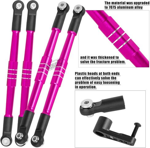 RC 7075 Aluminum Turnbuckles Camber Links Toe Link Upgrades Part for 1/8 Kraton 6S BLX,Notorious 6S V5,Outcast 6S BLX,1/7 Fireteam Big Rock,with 25T Servo Saver Arm Hops Up.(Red) in Saudi Arabia