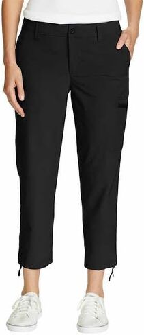 Eddie Bauer Capri Pants for Women with Side Zipprer Cargo Pocket - Women's Hiking Pants with Belt Loop - Ripstop Capri (Blue, 6) in Saudi Arabia