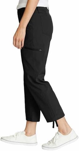 Eddie Bauer Capri Pants for Women with Side Zipprer Cargo Pocket - Women's Hiking Pants with Belt Loop - Ripstop Capri (Blue, 6) in Saudi Arabia