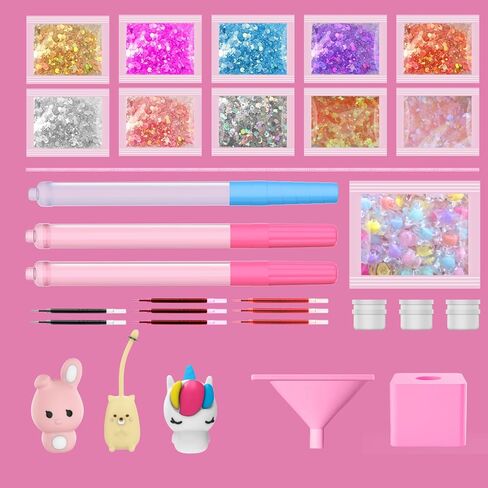 DIY Sparkly Pens for Kids – 3 Customizable Pens for Creative Crafting, Perfect Easter Basket Stuffers and Gifts for Boys and Girls 4-9 Years Old, Fun Art Project and Craft Kit in Saudi Arabia