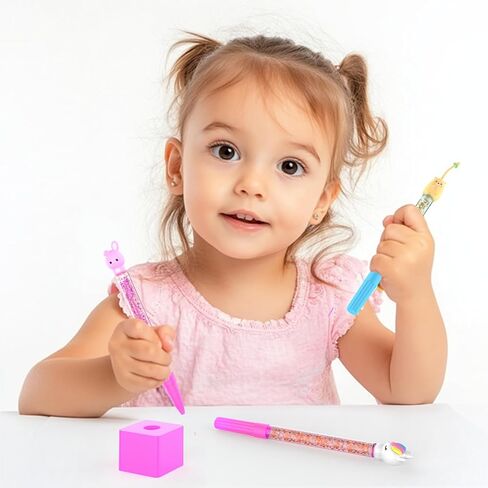 DIY Sparkly Pens for Kids – 3 Customizable Pens for Creative Crafting, Perfect Easter Basket Stuffers and Gifts for Boys and Girls 4-9 Years Old, Fun Art Project and Craft Kit in Saudi Arabia