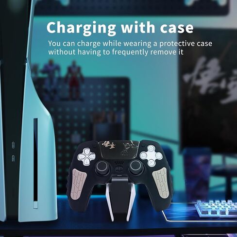 ECHZOVE PS5 Controller Cover Case – 30th Anniversary Limited Edition Protective Silicone Skin for PlayStation 5 Controller, Anti-Slip, Sweat-Resistant, Shockproof Grip Case (Light Grey) in Saudi Arabia