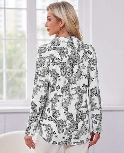 Women's Polo Shirts Collared V Neck Work Tops Long Sleeve Business Casual Dressy Blouses Textured Ribbed Tunic in Saudi Arabia