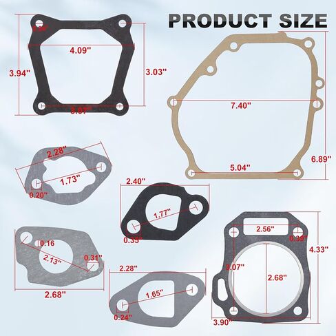 Wai Danie Carburetor Cylinder Head Full Gasket Kit Compatible with Honda GX240 GX270 8HP 9HP 173F 177F Engine 06111-ZH9-405 Lawn Mowers Parts & Accessories Crankcase Gasket in Kuwait