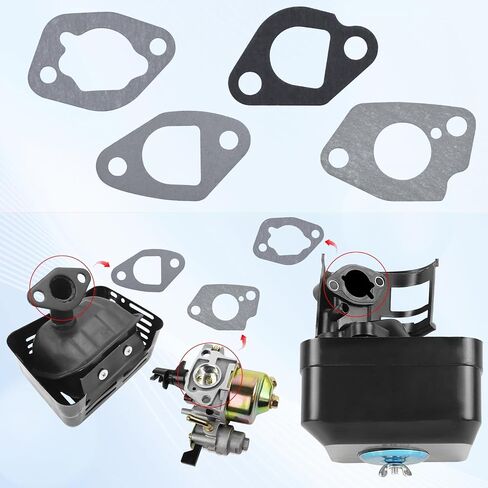 Wai Danie Carburetor Cylinder Head Full Gasket Kit Compatible with Honda GX240 GX270 8HP 9HP 173F 177F Engine 06111-ZH9-405 Lawn Mowers Parts & Accessories Crankcase Gasket in Kuwait