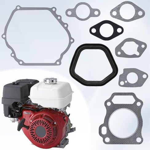 Wai Danie Carburetor Cylinder Head Full Gasket Kit Compatible with Honda GX240 GX270 8HP 9HP 173F 177F Engine 06111-ZH9-405 Lawn Mowers Parts & Accessories Crankcase Gasket in Kuwait