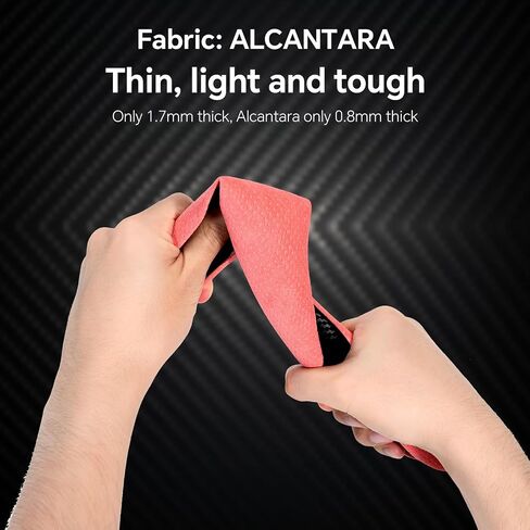 Alcantara Steering Wheel Cover, Non- Slip Segmented Car Steering Wheel Cover, Steering Wheel Cover Men & Women, Universal 99% Car Wheel Cover Protector (Wine Red-Perforated Style) in Saudi Arabia