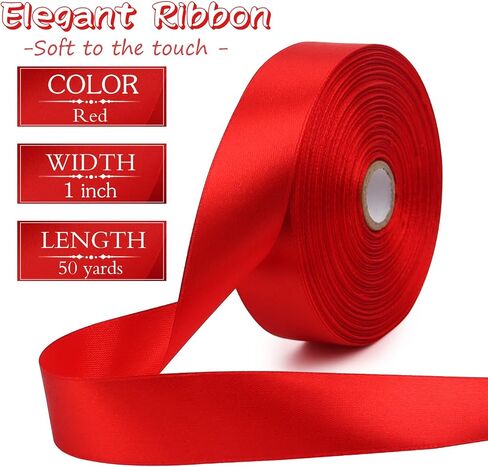 Olive Green Solid Satin Ribbon 1-1/2 Inch 50 Yards Solid Polyester Fabric Ribbon for Gift Wrapping Wedding Christmas Baby Shower Birthday Party Decoration Handmade Immortal Flower Craft in Kuwait