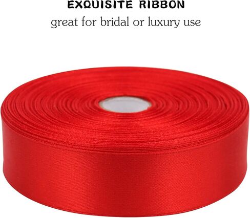 Olive Green Solid Satin Ribbon 1-1/2 Inch 50 Yards Solid Polyester Fabric Ribbon for Gift Wrapping Wedding Christmas Baby Shower Birthday Party Decoration Handmade Immortal Flower Craft in Kuwait