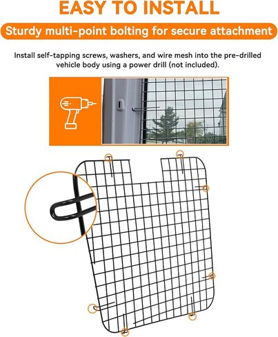 شاشات أمان النافذة الخلفية مناسبة لشاشات أمان Chevy Express/GMC Savana Cargo Van قطعتين in Kuwait