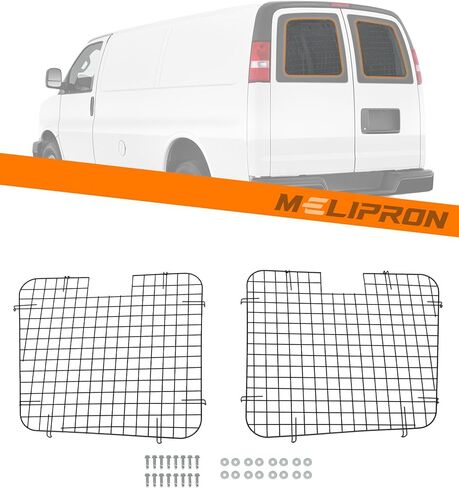 شاشات أمان النافذة الخلفية مناسبة لشاشات أمان Chevy Express/GMC Savana Cargo Van قطعتين in Kuwait