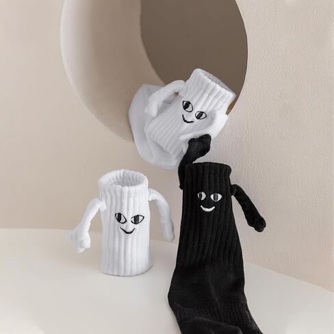 Petrass Funny Socks Gifts Idea Couple Magnetic Hands Holding Socks Birthday Anniversaries for Men, Women, Him, Friends in Saudi Arabia