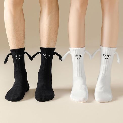 Petrass Funny Socks Gifts Idea Couple Magnetic Hands Holding Socks Birthday Anniversaries for Men, Women, Him, Friends in Saudi Arabia