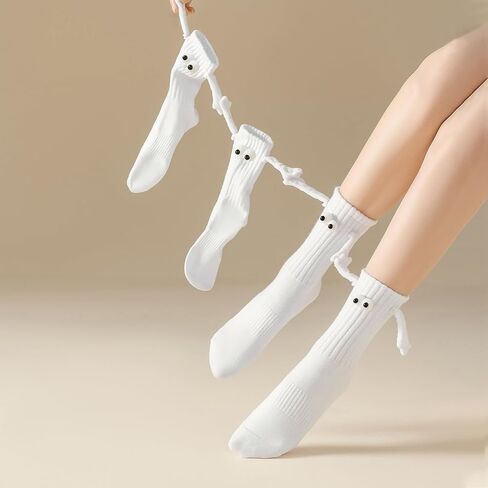 Petrass Funny Socks Gifts Idea Couple Magnetic Hands Holding Socks Birthday Anniversaries for Men, Women, Him, Friends in Kuwait