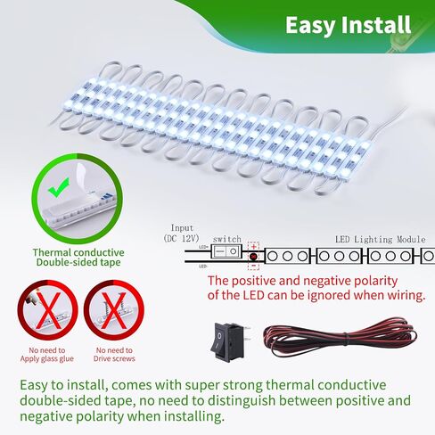 Module Ceiling Lamp for Car Truck Auto Vehicle Caravan Trailers Boat Bus RV Room Cargo White Lighting，6500k 12V 150 LEDs Van Interior Light Kits (50 Modules) in Saudi Arabia