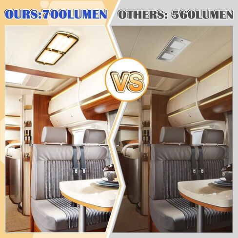 مصابيح داخلية RV LED 12-18 فولت 4 عبوات ضوء سقف خافت 6 وات، إضاءة تخييم مع 4 ألوان لمركبة RV/مقطورة/تخييم/قارب، ضوء أبيض دافئ/أبيض طبيعي/ضوء أبيض بارد/أزرق 4000-4500 كلفن، 700 لومين in Saudi Arabia