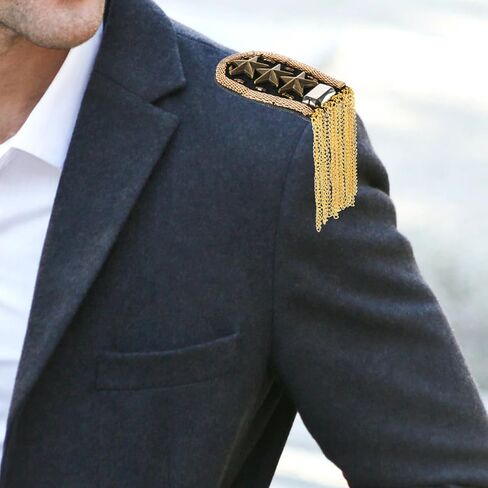Cosmos 2 Pcs Shoulder Epaulets Tassel Chain Festival Epaulettes Shoulder Badge Pad Shoulder Boards for Jacket Blazer Uniform in Saudi Arabia