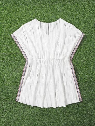 Milumia Girl's Crochet Beach Coverups Hollow Swimsuit Swimwear Cover Up in Saudi Arabia