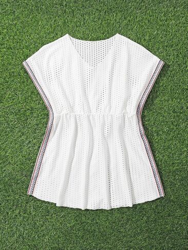 Milumia Girl's Crochet Beach Coverups Hollow Swimsuit Swimwear Cover Up in Saudi Arabia