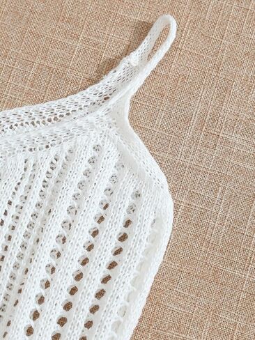 Milumia Toddler Girl's Crochet Cover Up Knitted Cami Dress Beach Swimsuit Coverup in Saudi Arabia