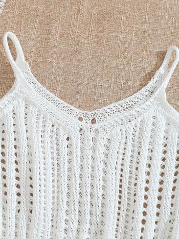 Milumia Toddler Girl's Crochet Cover Up Knitted Cami Dress Beach Swimsuit Coverup in Saudi Arabia