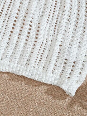 Milumia Toddler Girl's Crochet Cover Up Knitted Cami Dress Beach Swimsuit Coverup in Saudi Arabia
