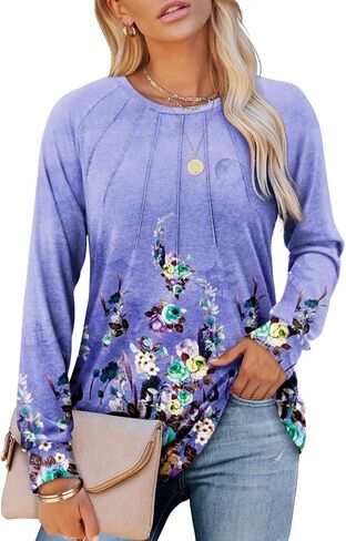 onlypuff Womens Top Long Sleeve Shirts for Women Cute Ladies Top Fashion Fall Tops 2024 Tunic Tops Blouses in Saudi Arabia