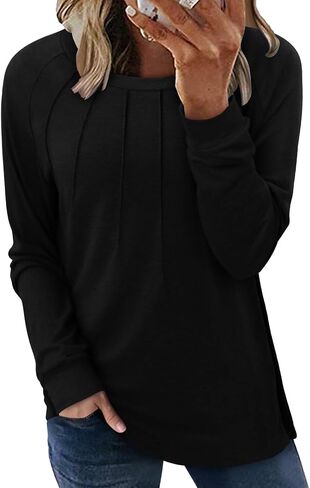 onlypuff Womens Top Long Sleeve Shirts for Women Cute Ladies Top Fashion Fall Tops 2024 Tunic Tops Blouses in Saudi Arabia