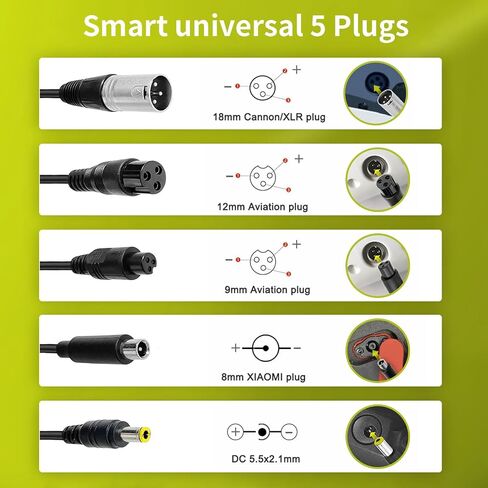 شاحن دراجة كهربائية 54.6V2A لبطارية ليثيوم 48 فولت (5 مقابس)، شاحن دراجة كهربائية 48 فولت 2A 54.6 فولت دراجة كهربائية سكوتر شاحن بطارية ليثيوم أيون للدراجة الإلكترونية in Saudi Arabia