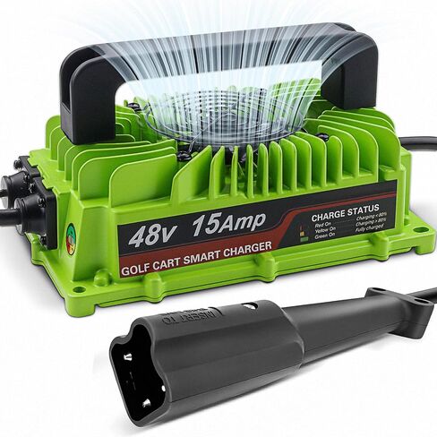 48 Volt Golf Cart Battery Charger for Yamaha G29,Replace Yamaha G29 Charger 15A 48V with 3-Pin Leaf Plug in Saudi Arabia