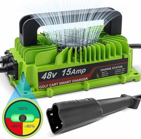 48 Volt Golf Cart Battery Charger for Yamaha G29,Replace Yamaha G29 Charger 15A 48V with 3-Pin Leaf Plug in Saudi Arabia