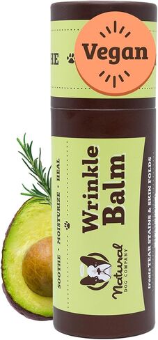 Natural Dog Company Wrinkle Balm, 2 oz. Stick, Dog Lotion for Dry Itchy Skin, Cleans Wrinkles, Yeast Infection Treatment for Dogs, Plant Based, Frenchie Dog Accessories, Made in USA in Kuwait